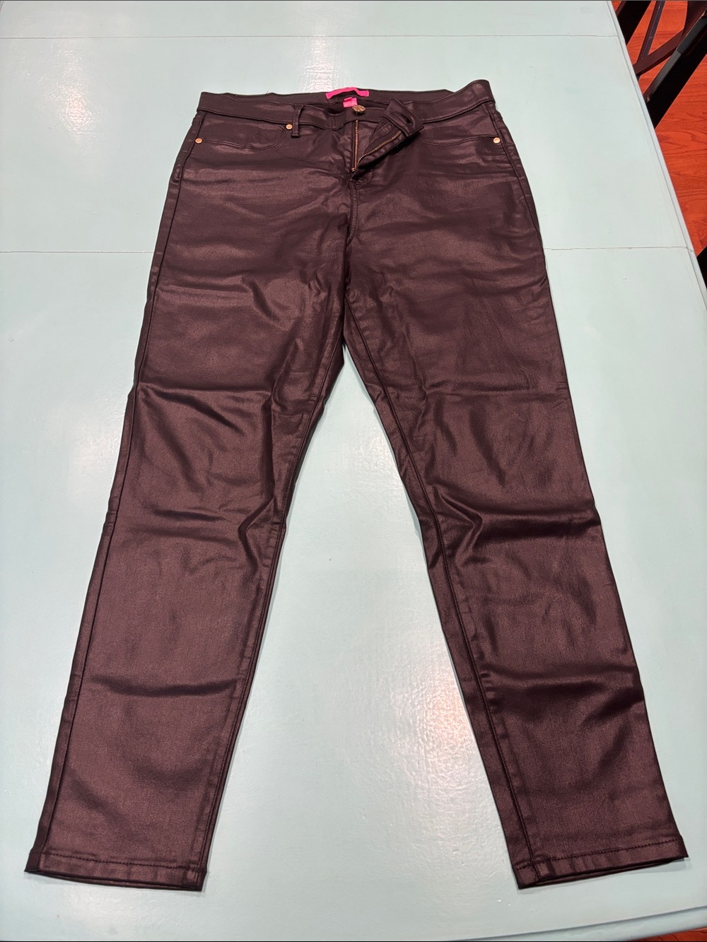Lilly Pulitzer High-Rise Coated Jeans in black